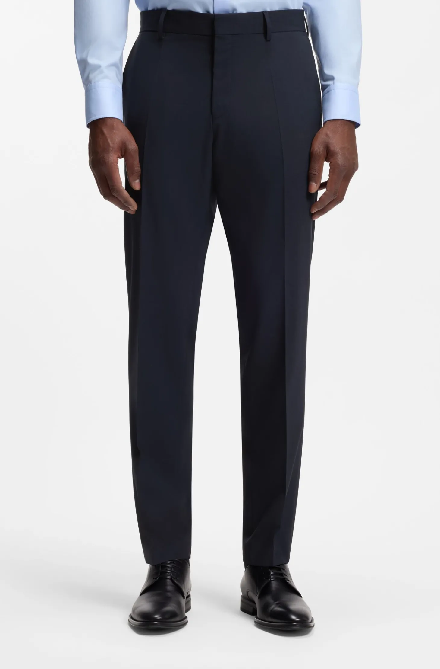 Slim-Fit Hose aus Stretch-Wolle