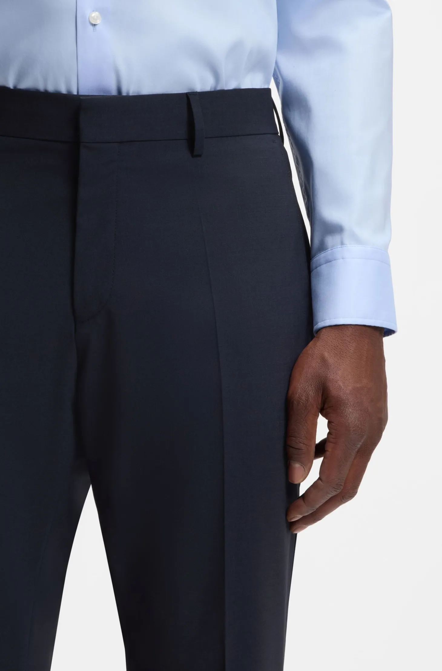 Slim-Fit Hose aus Stretch-Wolle