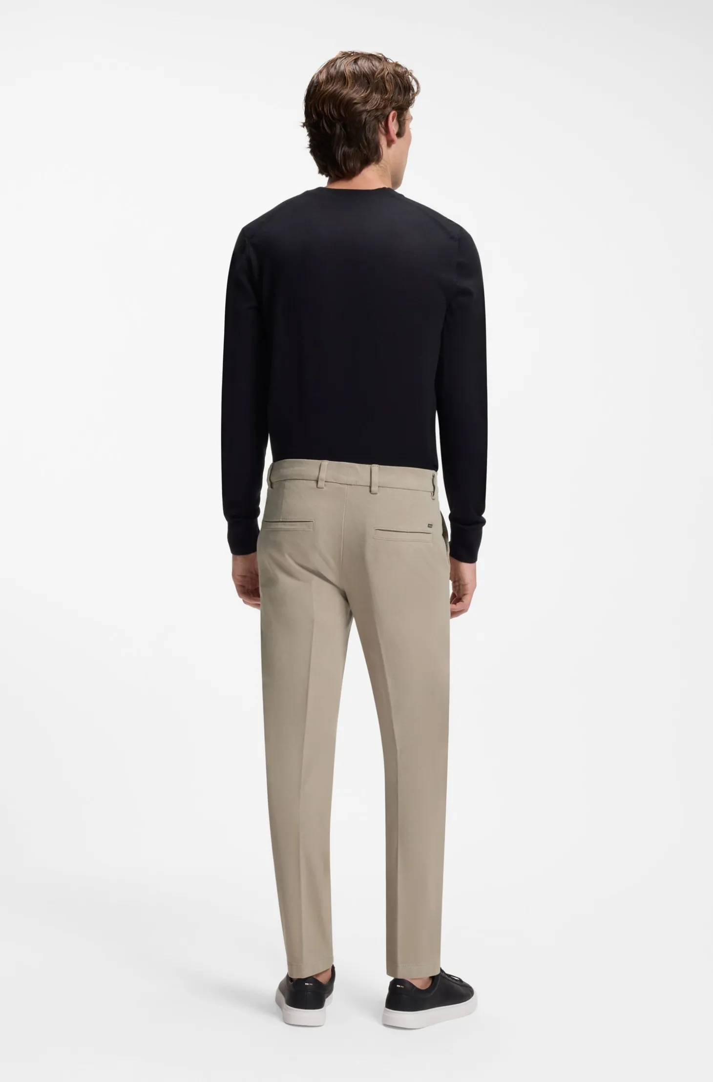 Slim-Fit Hose aus strukturierter Stretch-Baumwolle