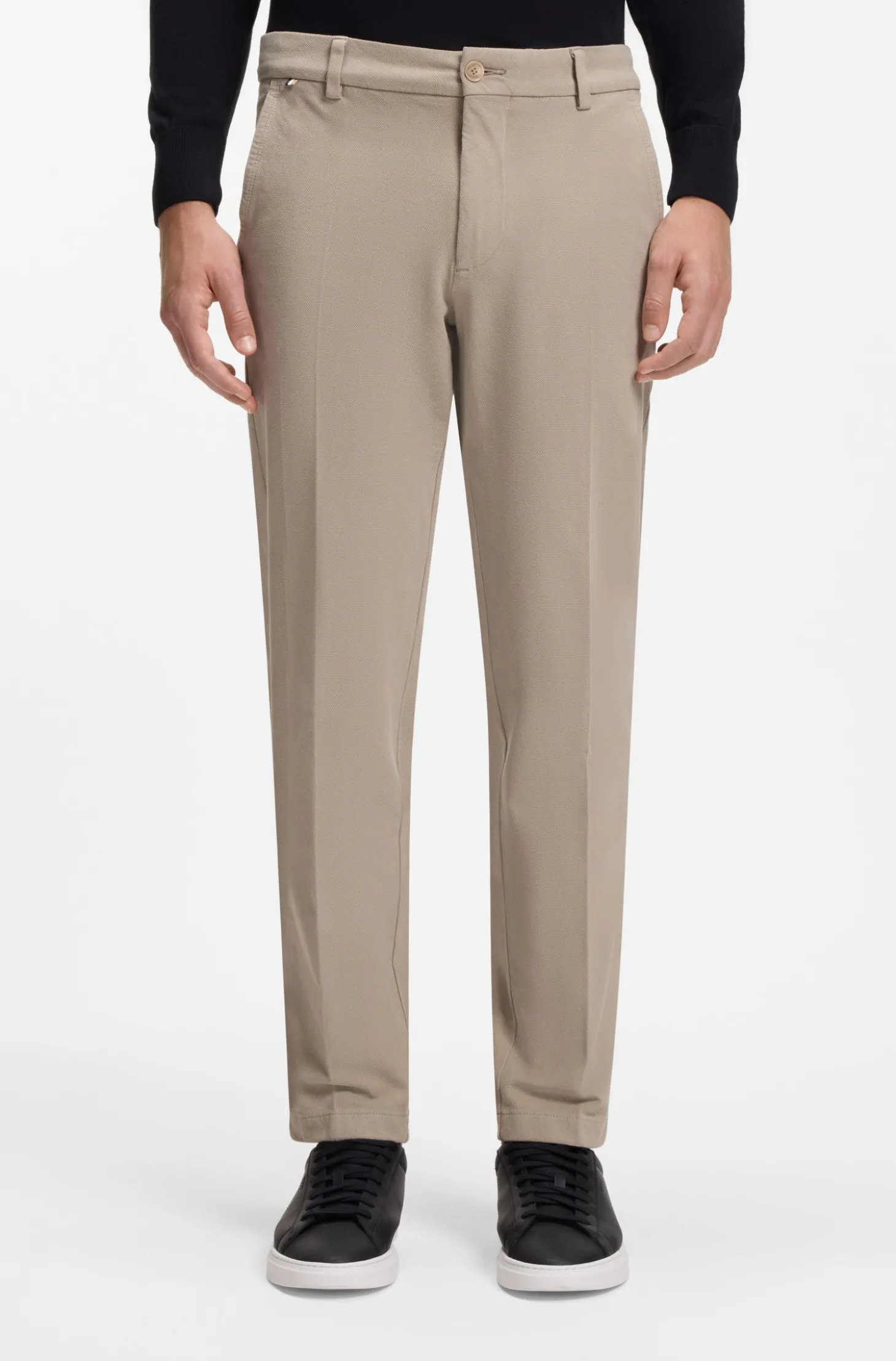 Slim-Fit Hose aus strukturierter Stretch-Baumwolle