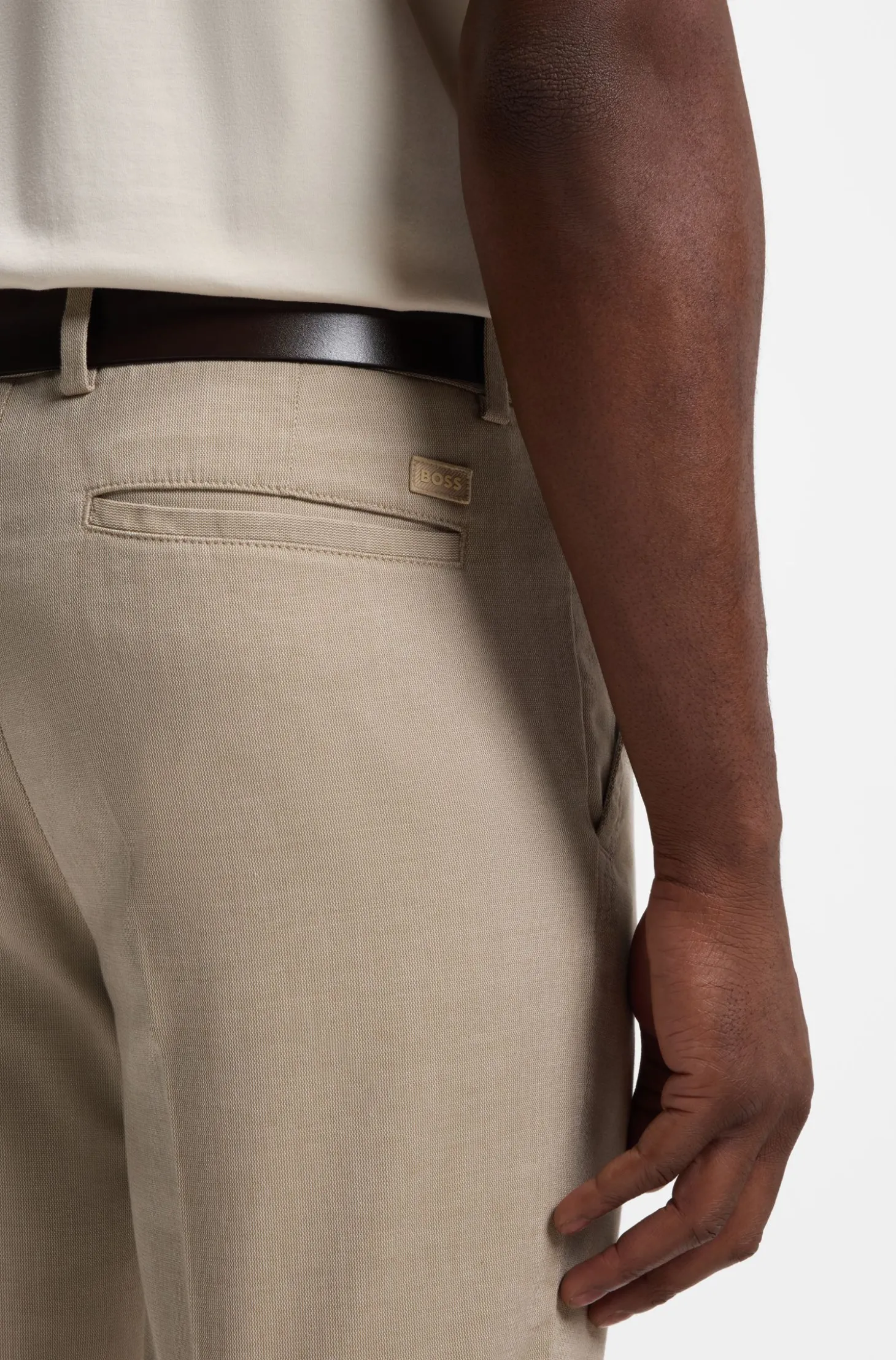 Slim-Fit Hose aus strukturierter Stretch-Baumwolle