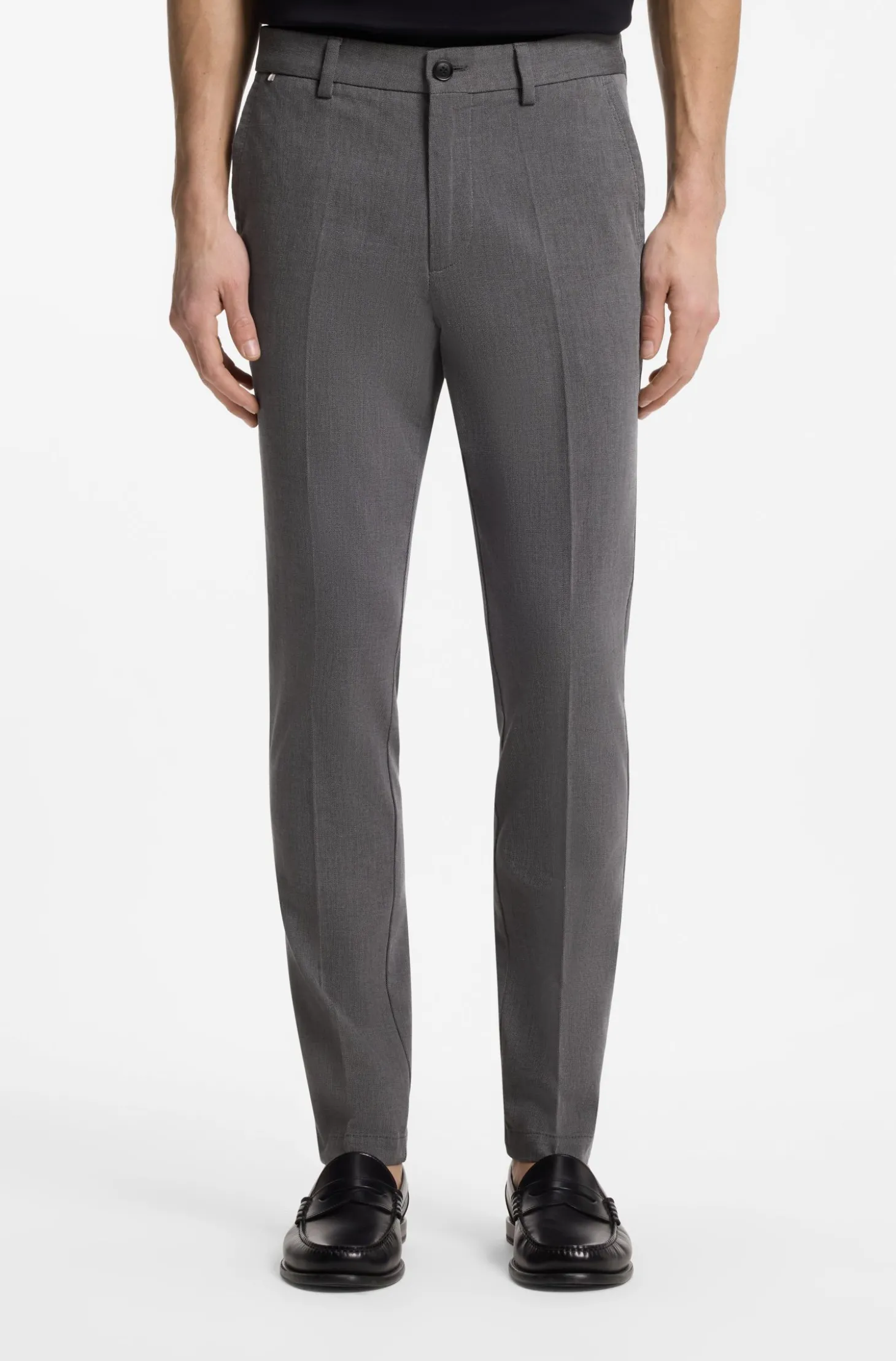 Slim-Fit Hose aus strukturierter Stretch-Baumwolle