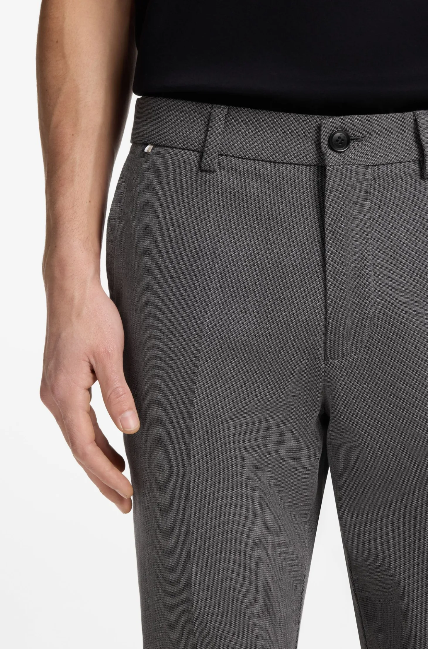 Slim-Fit Hose aus strukturierter Stretch-Baumwolle