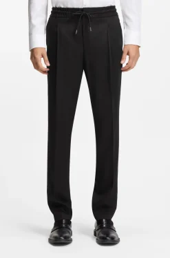 Slim-Fit Hose aus Twill mit Tunnelzugbund