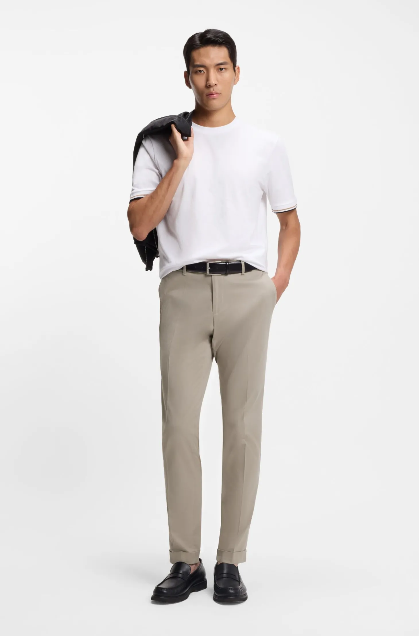 Slim-Fit Hose aus waschbarer Stretch-Baumwolle