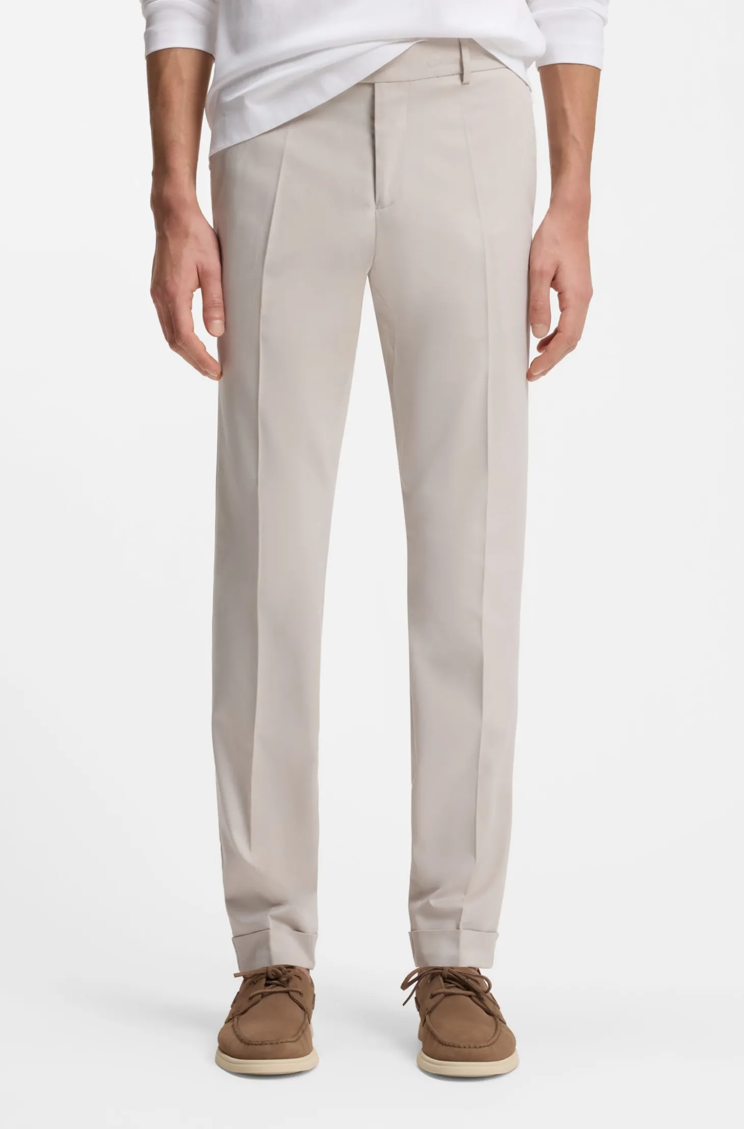 Slim-Fit Hose aus waschbarer Stretch-Baumwolle