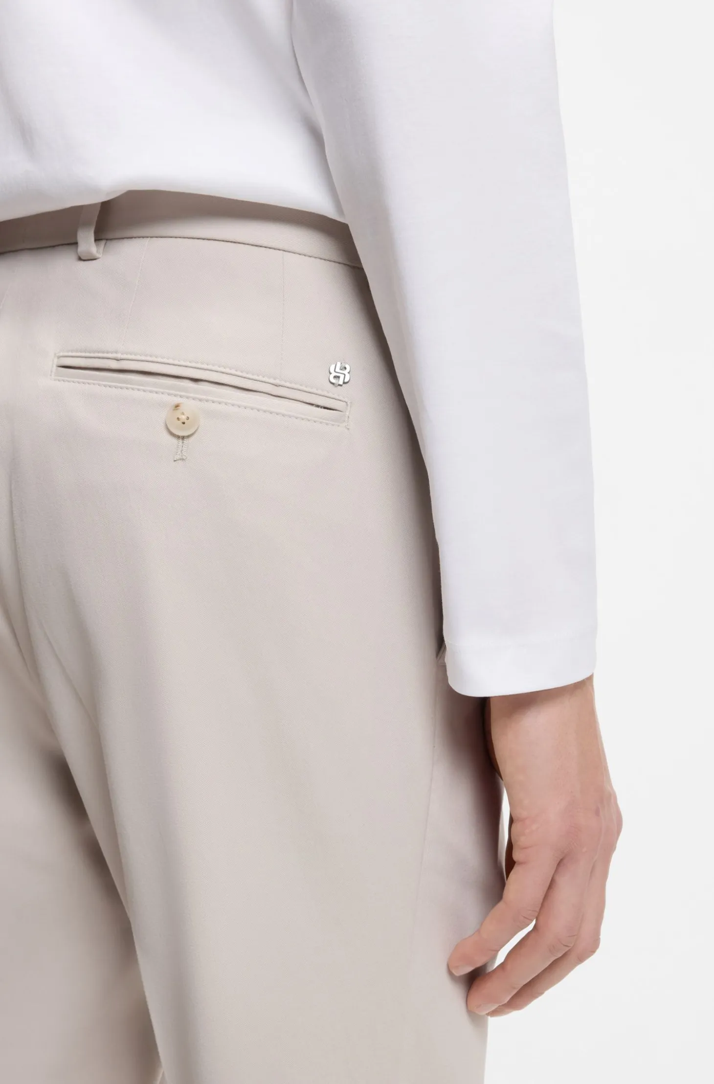 Slim-Fit Hose aus waschbarer Stretch-Baumwolle