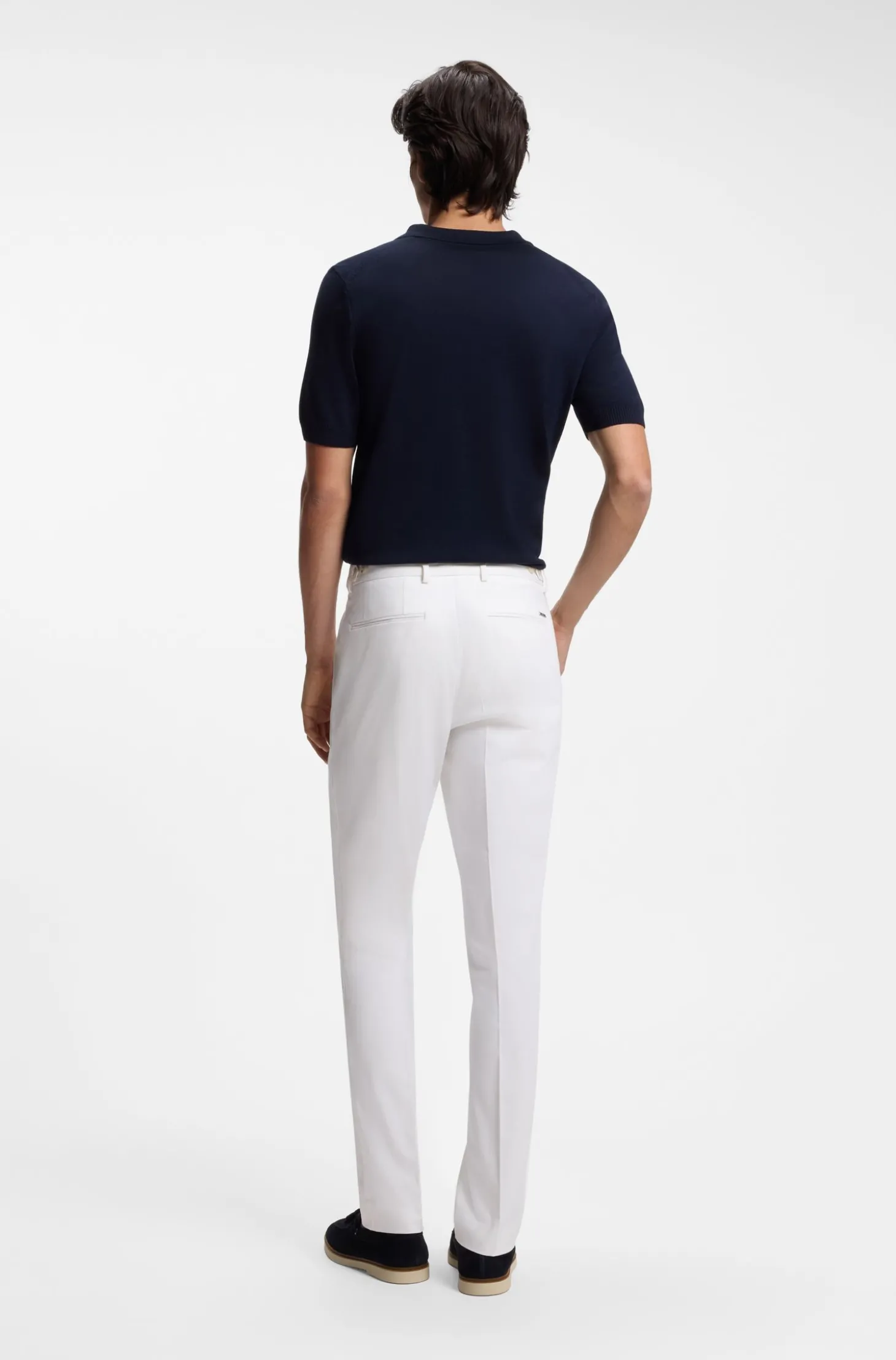 Slim-Fit Hose aus waschmaschinenfester Stretch-Baumwolle