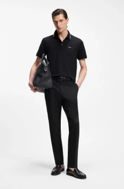 Slim-Fit Hose aus waschmaschinenfester Stretch-Baumwolle