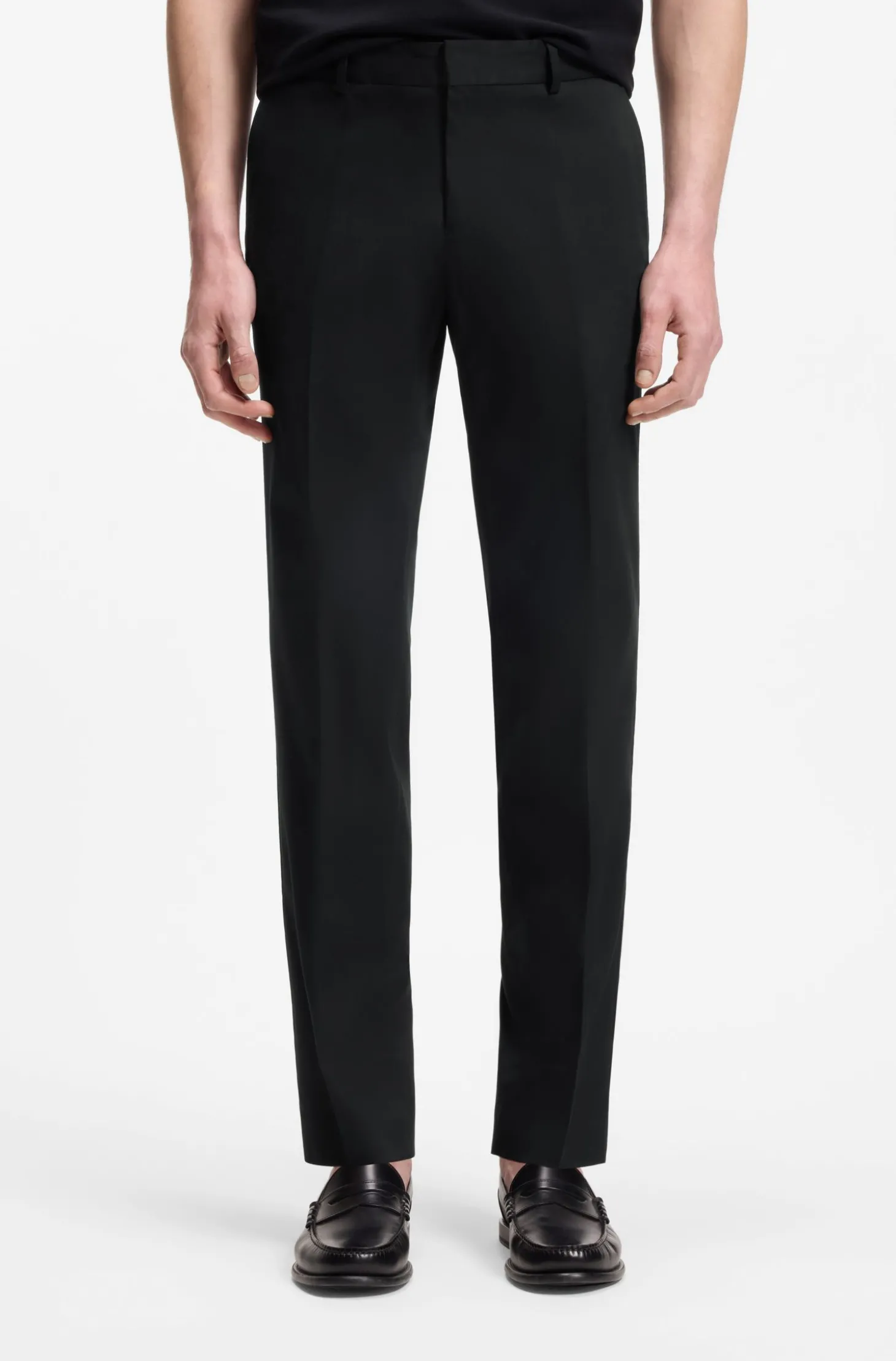 Slim-Fit Hose aus waschmaschinenfester Stretch-Baumwolle