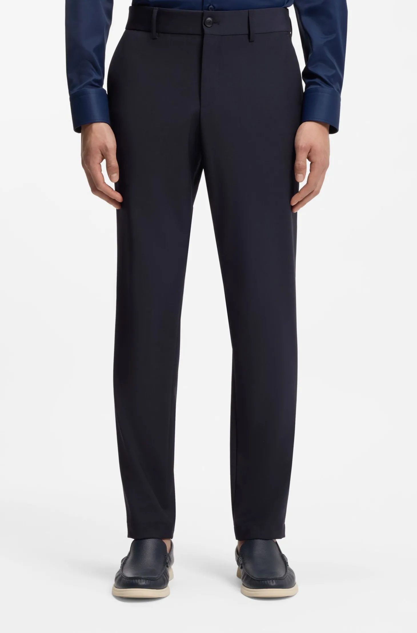 Slim-Fit Hose aus waschmaschinenfestem funktionalem Stretch-Gewebe