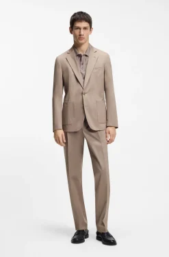 Slim-Fit Jacke aus elastischer Baumwolle