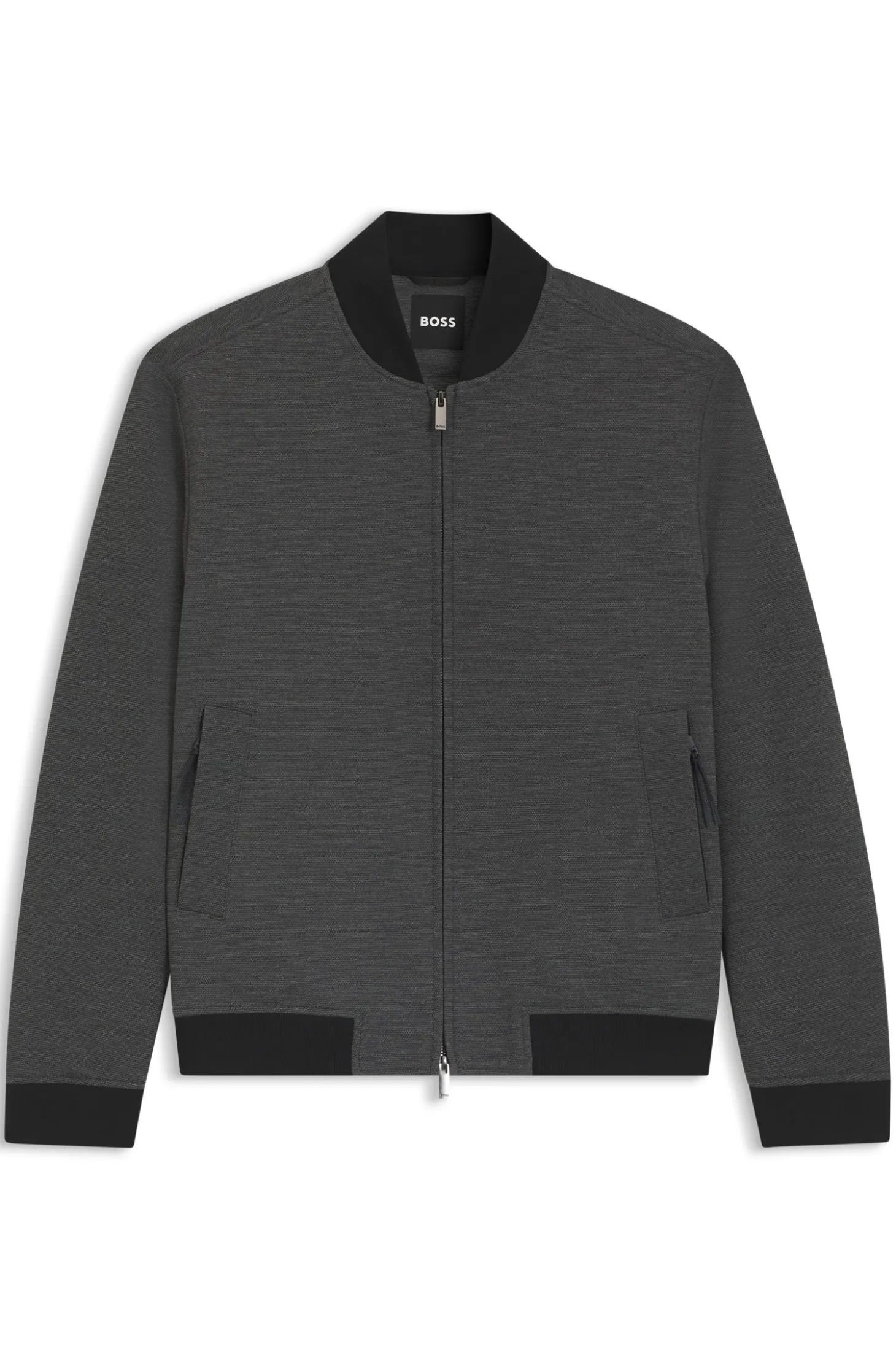 Slim-Fit Jacke aus knitterfreiem Gewebe