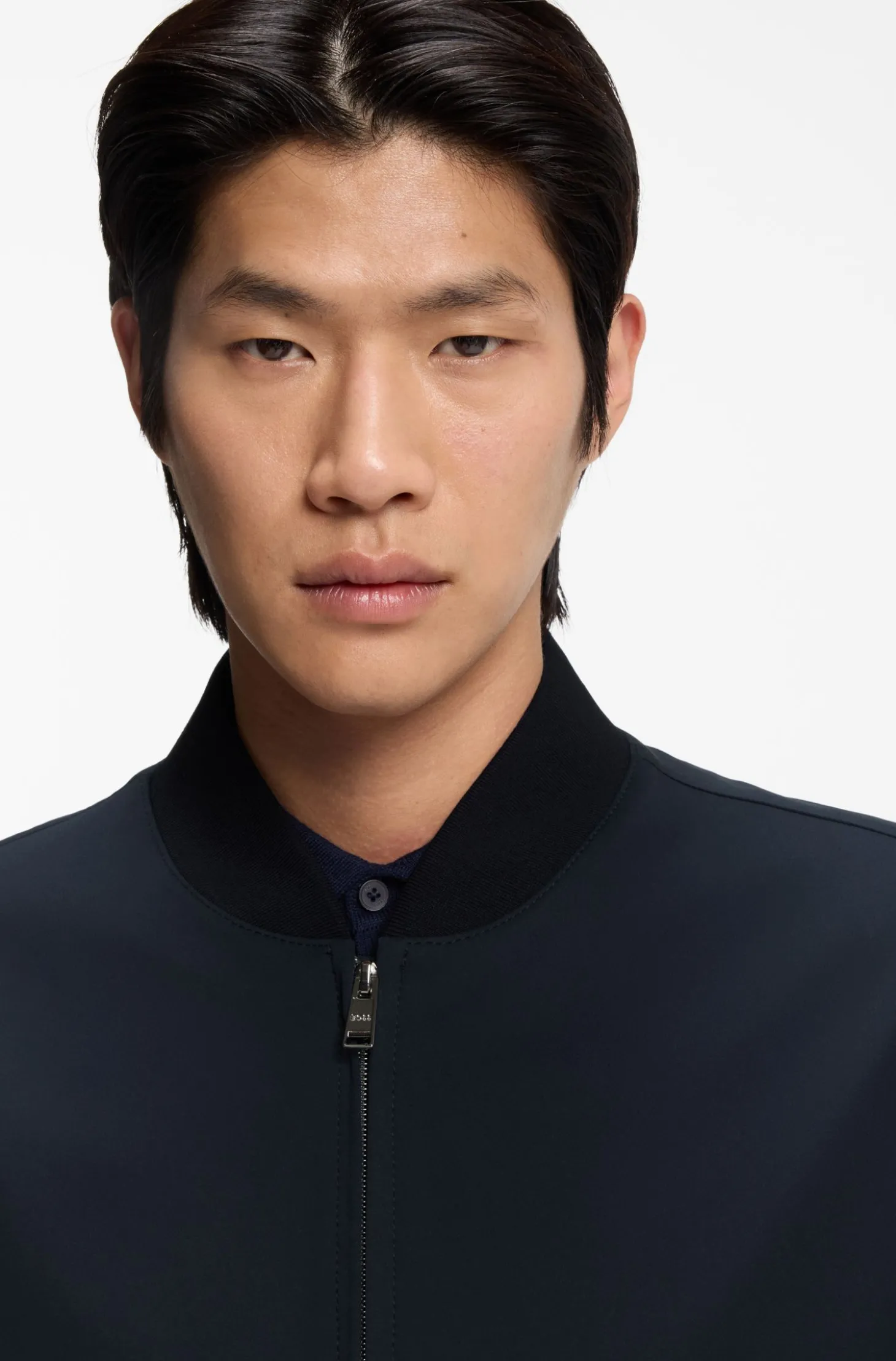 Slim-Fit Jacke aus Performance-Stretch-Jersey
