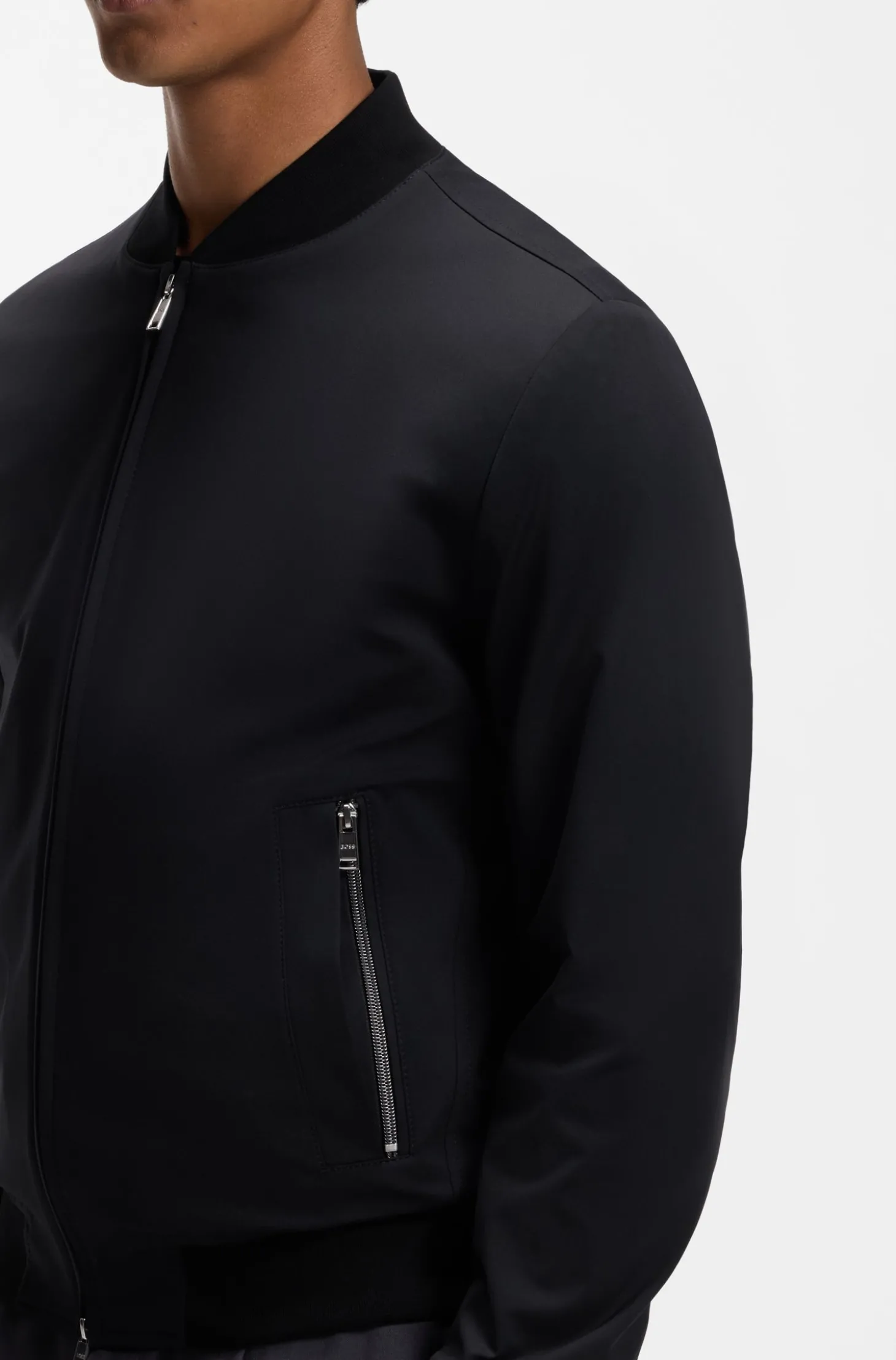 Slim-Fit Jacke aus Performance-Stretch-Jersey
