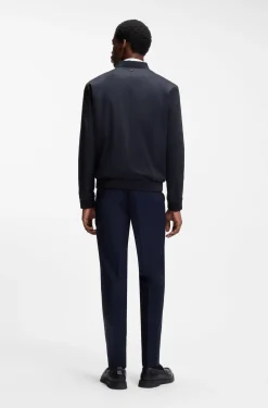 Slim-Fit Jacke aus Stretch-Baumwolle-Twill mit Reißverschluss