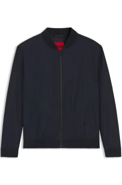 Slim-Fit Jacke aus Stretch-Baumwolle-Twill mit Reißverschluss