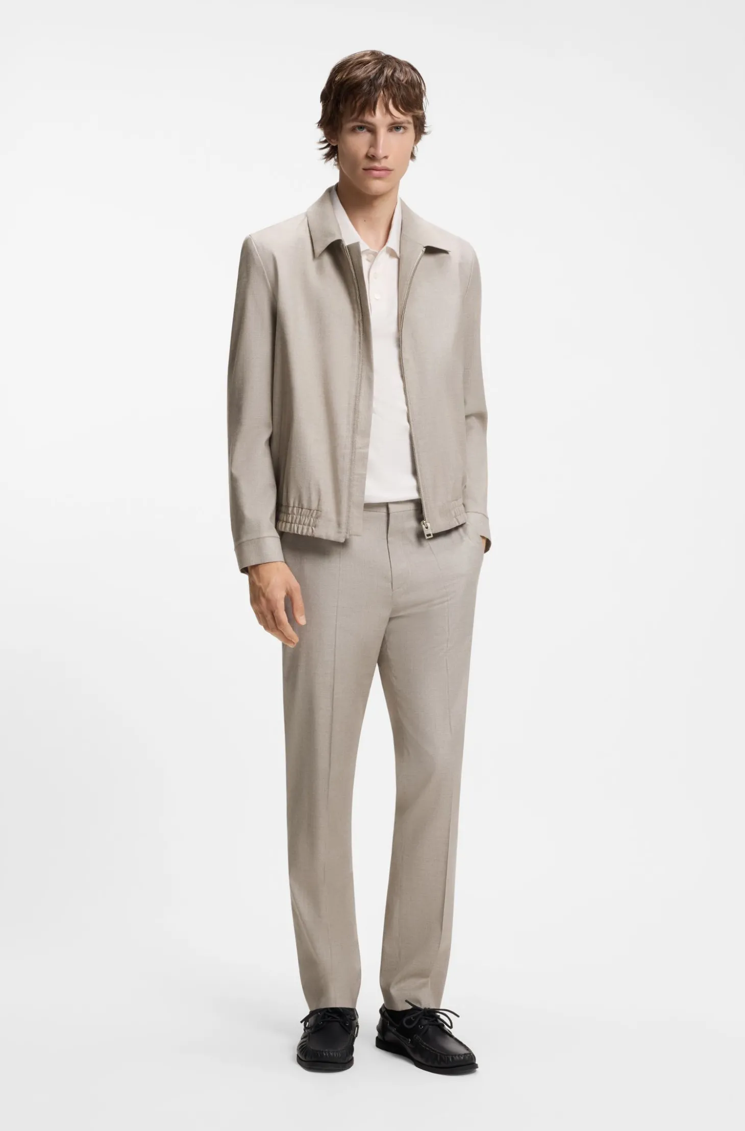 Slim-Fit Jacke aus Stretch-Twill