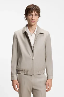 Slim-Fit Jacke aus Stretch-Twill