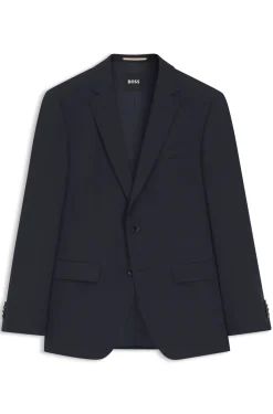 Slim-Fit Jacke aus Stretch-Wolle