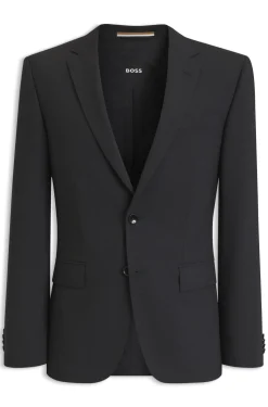Slim-Fit Jacke aus Stretch-Wolle