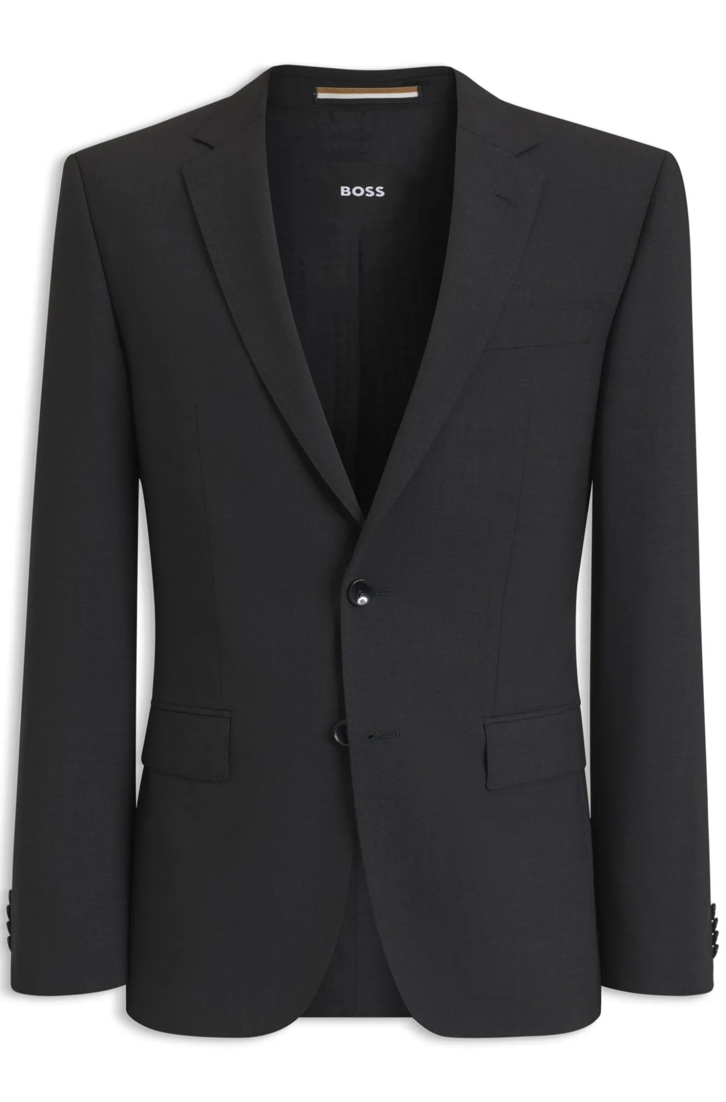 Slim-Fit Jacke aus Stretch-Wolle