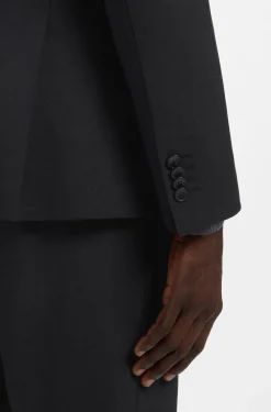 Slim-Fit Jacke aus Stretch-Wolle