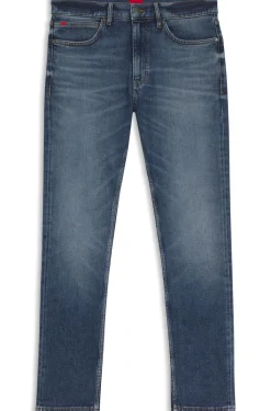 Slim-Fit Jeans aus blauem Stretch-Denim