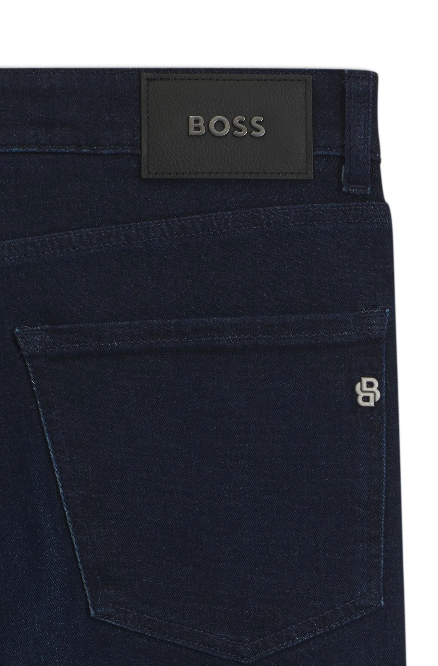 Slim-Fit Jeans aus dunkelblauem Stretch-Denim