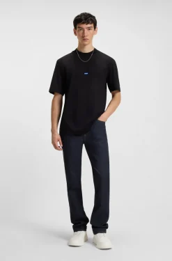 Slim-Fit Jeans aus dunkelblauem Stretch-Denim
