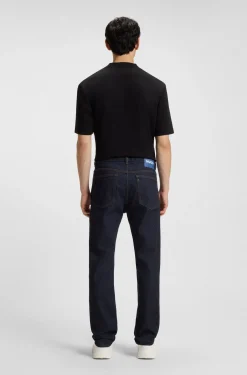 Slim-Fit Jeans aus dunkelblauem Stretch-Denim