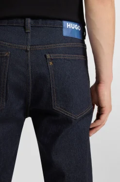 Slim-Fit Jeans aus dunkelblauem Stretch-Denim