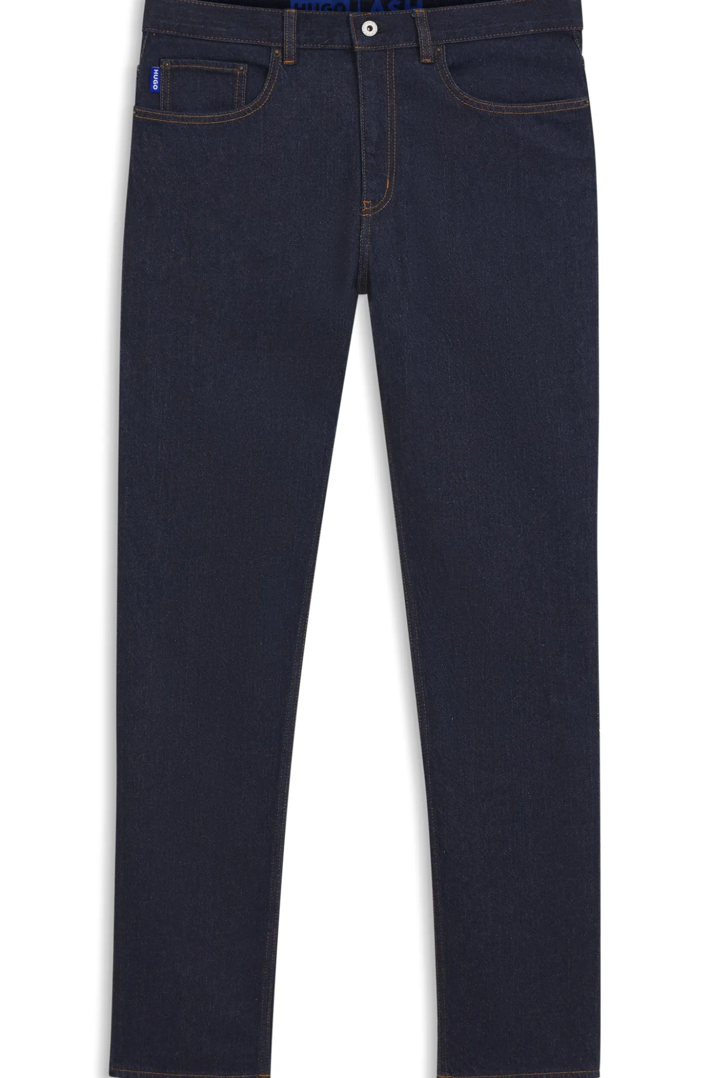 Slim-Fit Jeans aus dunkelblauem Stretch-Denim