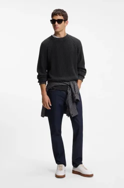 Slim-Fit Jeans aus dunkelblauem Stretch-Denim