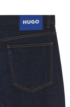 Slim-Fit Jeans aus dunkelblauem Stretch-Denim