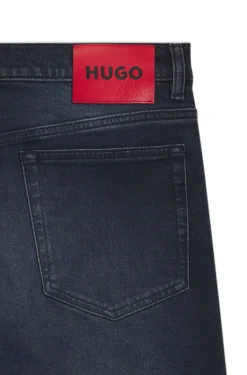 Slim-Fit Jeans aus dunkelblauem Stretch-Denim
