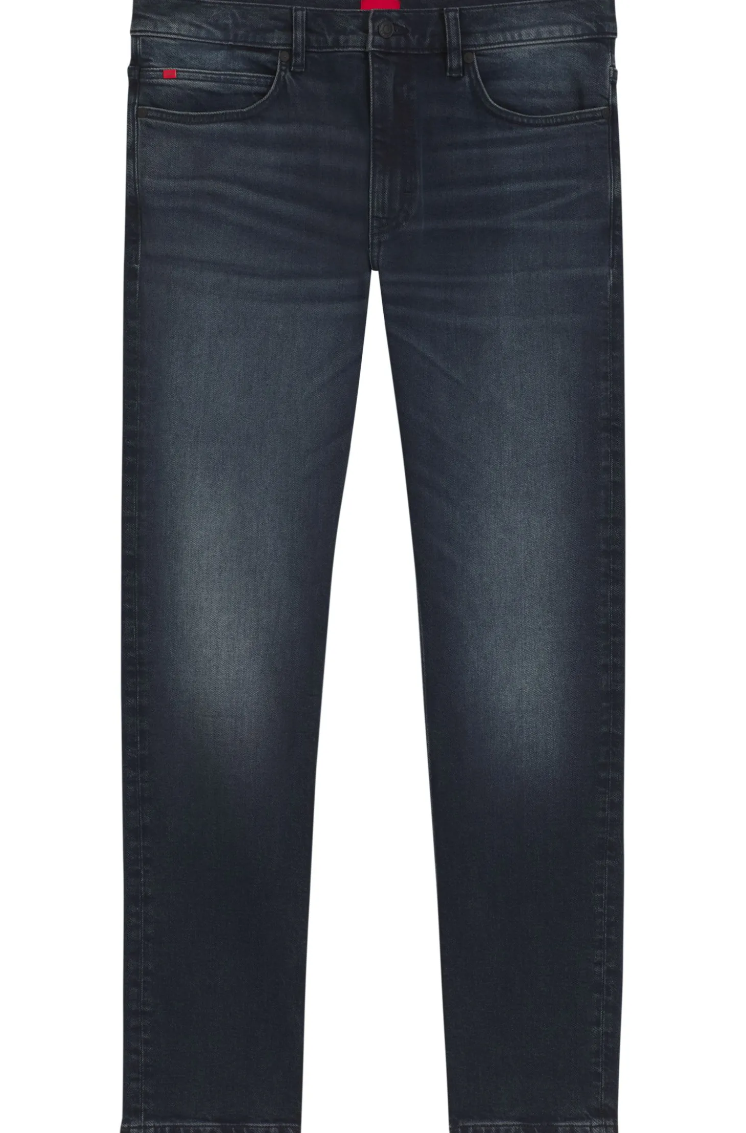 Slim-Fit Jeans aus dunkelblauem Stretch-Denim