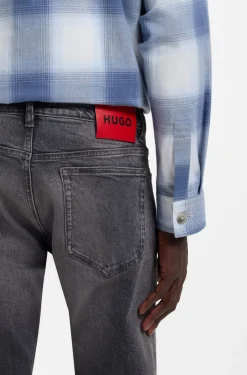 Slim-Fit Jeans aus grauem Stretch-Denim