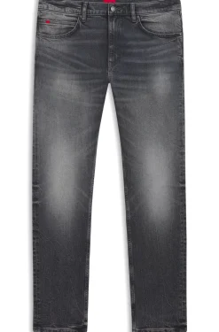 Slim-Fit Jeans aus grauem Stretch-Denim