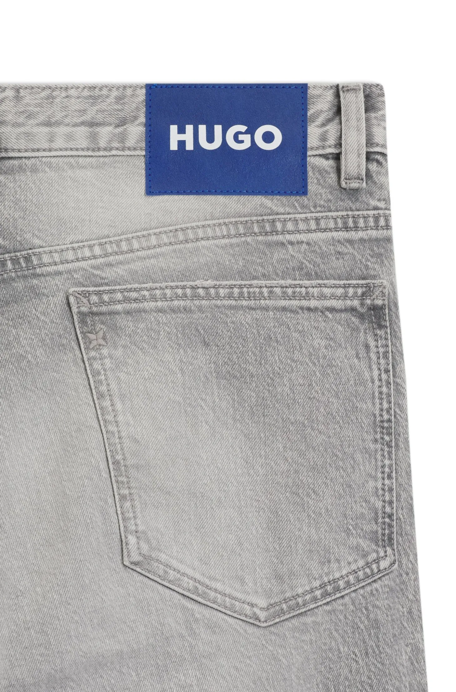 Slim-Fit Jeans aus grauem Used-Denim