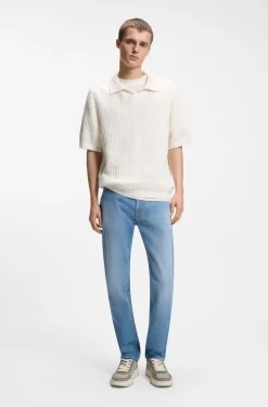 Slim-Fit Jeans aus hellblauem Denim
