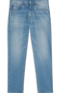 Slim-Fit Jeans aus hellblauem Denim