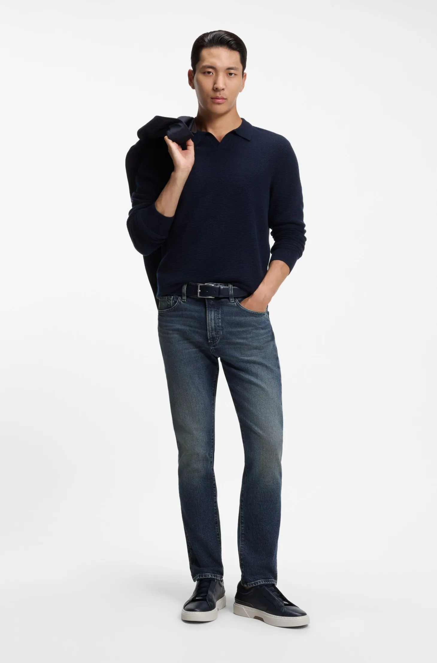 Slim-Fit Jeans aus italienischem Comfort-Stretch-Denim