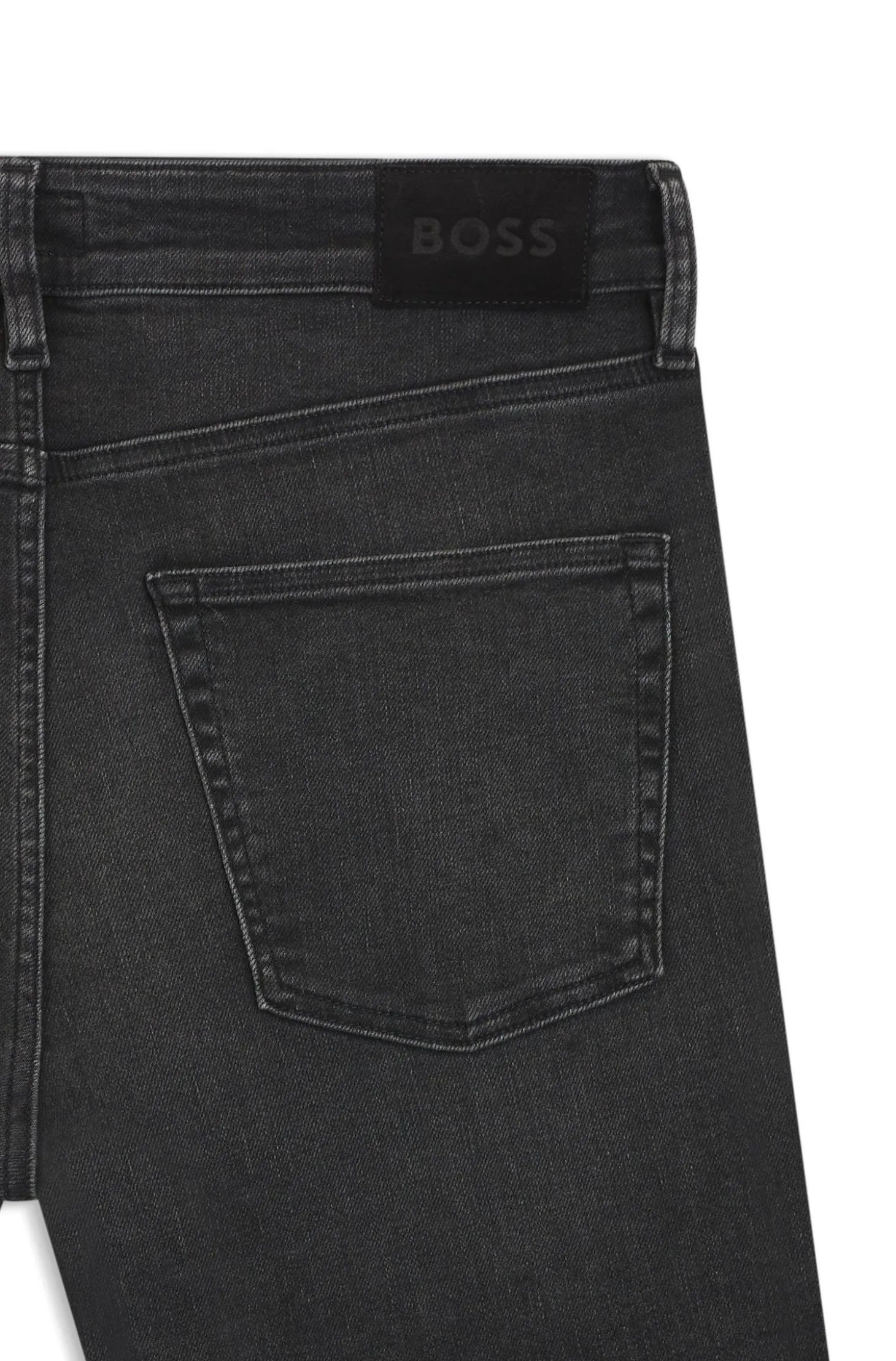 Slim-Fit Jeans aus schwarzem Performance-Denim