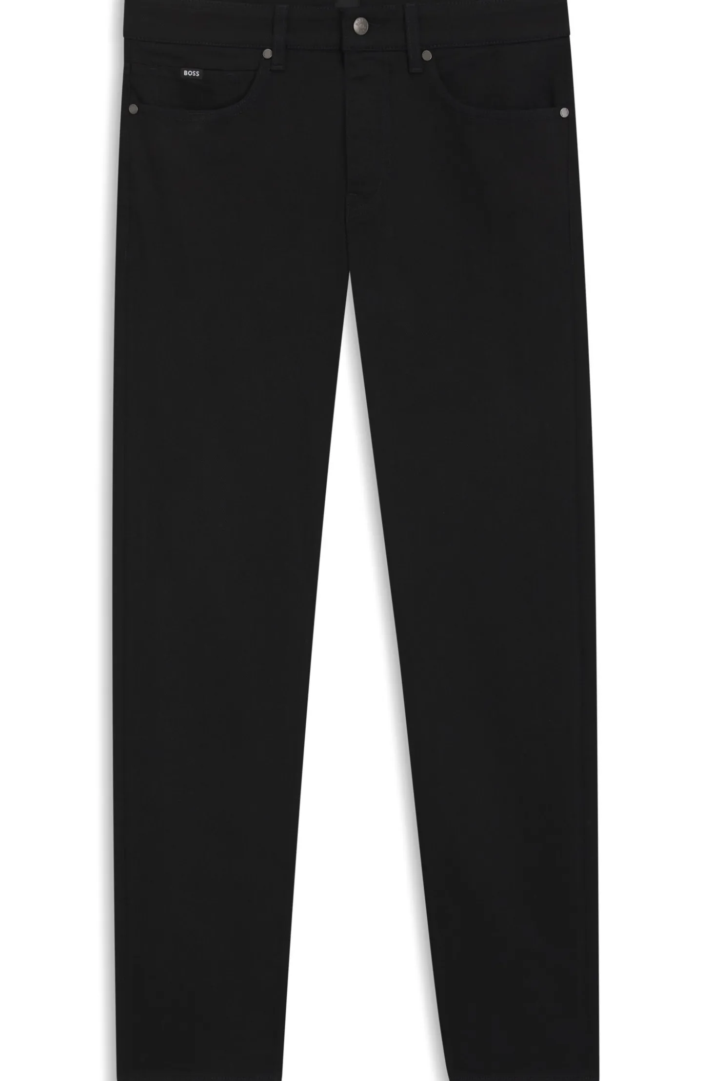 Slim-Fit Jeans aus schwarzem Stretch-Denim