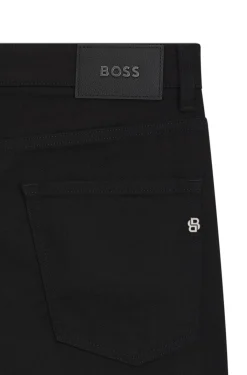 Slim-Fit Jeans aus schwarzem Stretch-Denim