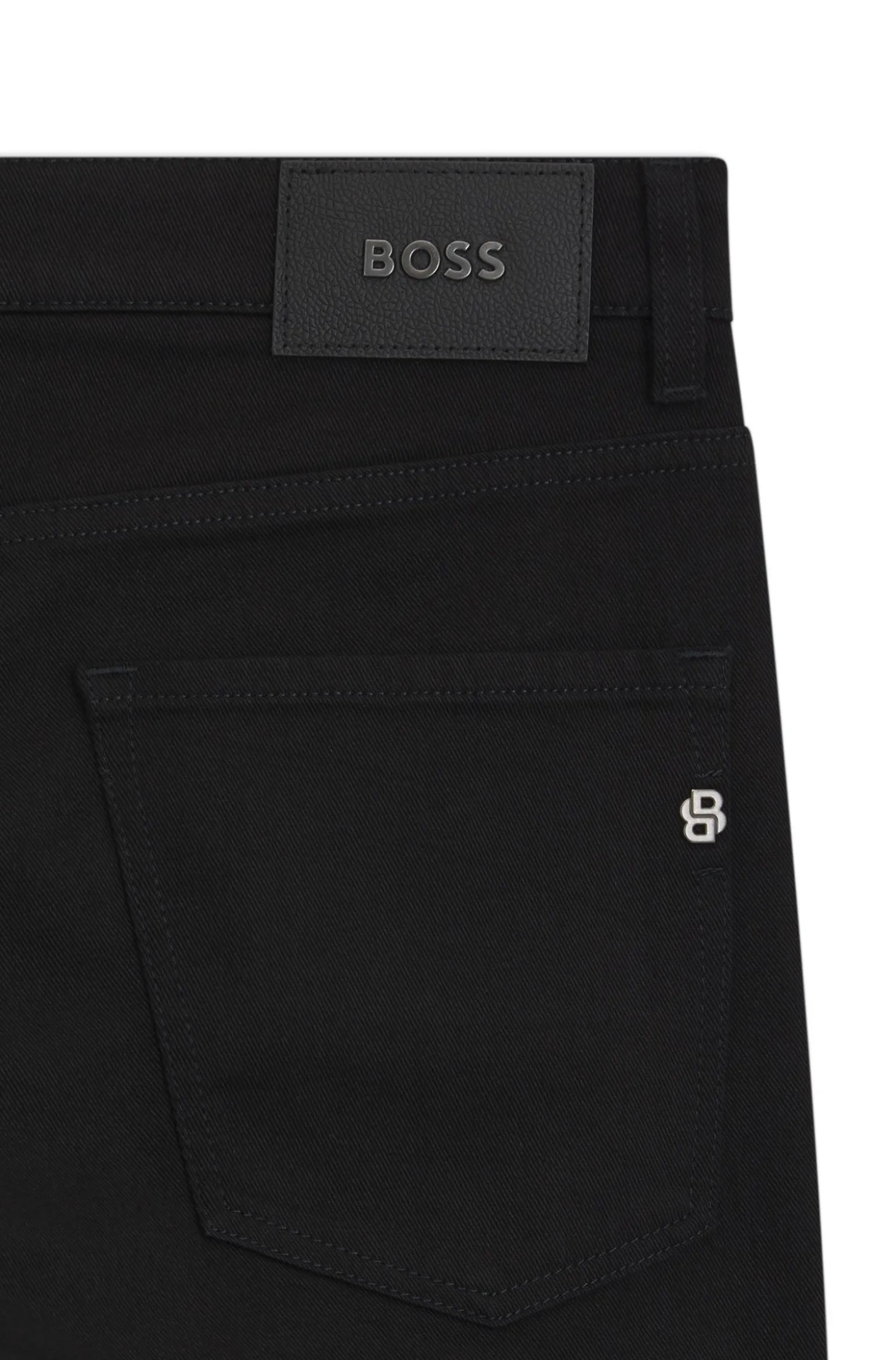 Slim-Fit Jeans aus schwarzem Stretch-Denim