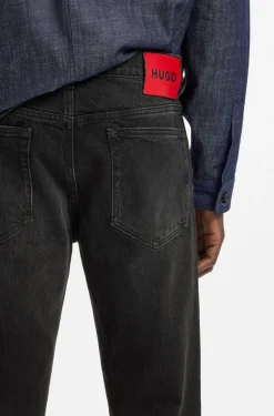 Slim-Fit Jeans aus schwarzem Stretch-Denim