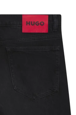 Slim-Fit Jeans aus schwarzem Stretch-Denim