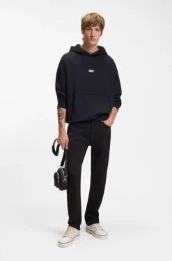 Slim-Fit Jeans aus schwarzem Stretch-Denim